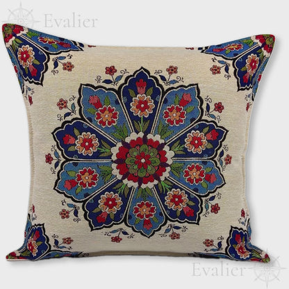Evailer Ivory Bloom pillow cover – product showcase video, Artisan Heirloom gobelin tapestry decorative cushion
