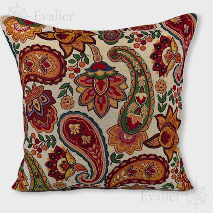Evailer Amber Garden pillow cover – product showcase video, Artisan Heirloom gobelin tapestry decorative cushion
