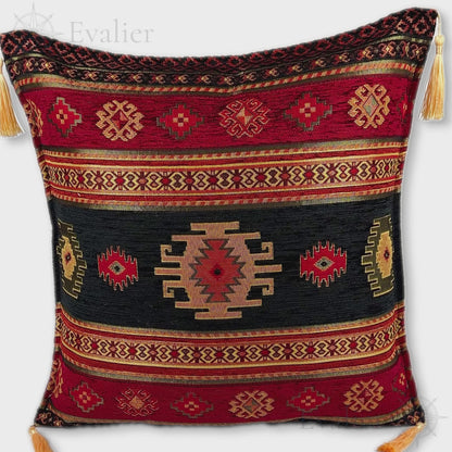 Evailer Midnight Black pillow cover – product showcase video, Heritage Kilim collection decorative cushion