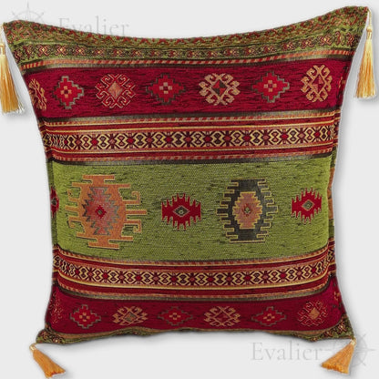 Evailer Olive pillow cover – product showcase video, Heritage Kilim collection decorative cushion