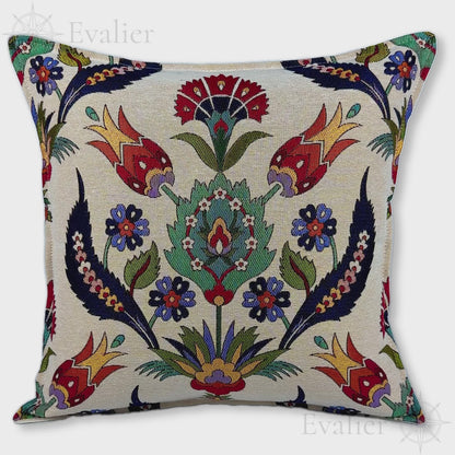 Evailer Tulip Court pillow cover – product showcase video, Artisan Heirloom gobelin tapestry decorative cushion