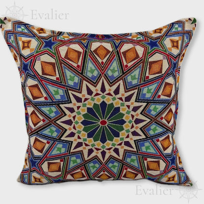 Evailer Celestial Mosaic pillow cover – product showcase video, Artisan Heirloom gobelin tapestry decorative cushion
